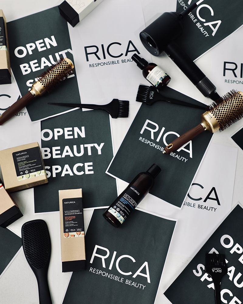 Продукція RICA з фірмовим пакуванням Open Beauty Space